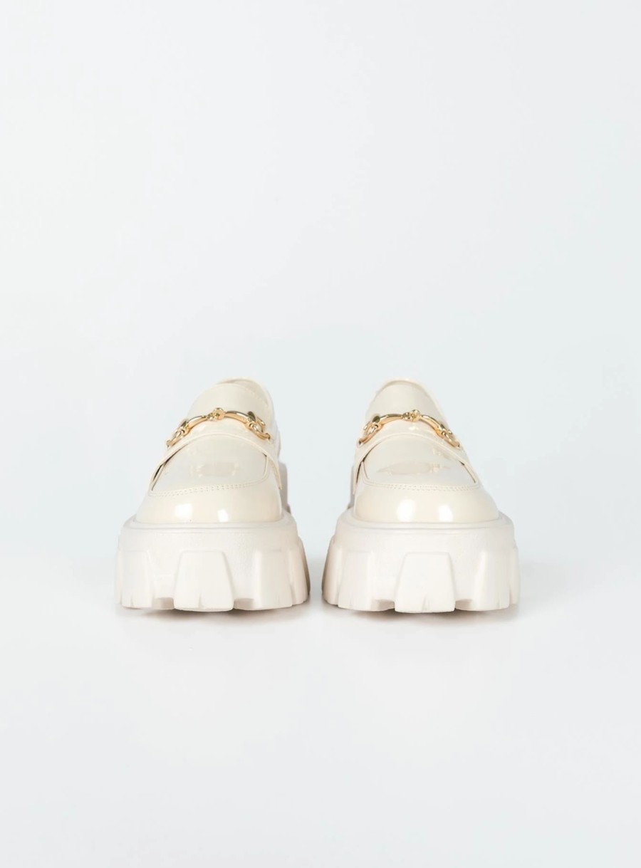 Shoes * | Princess Polly Lower Impact Penny Lane Loafer Cream Beige