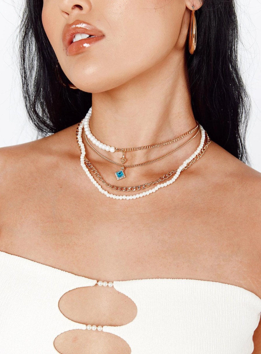 Accessories * | Princess Polly Lower Impact Altero Necklace / White Gold