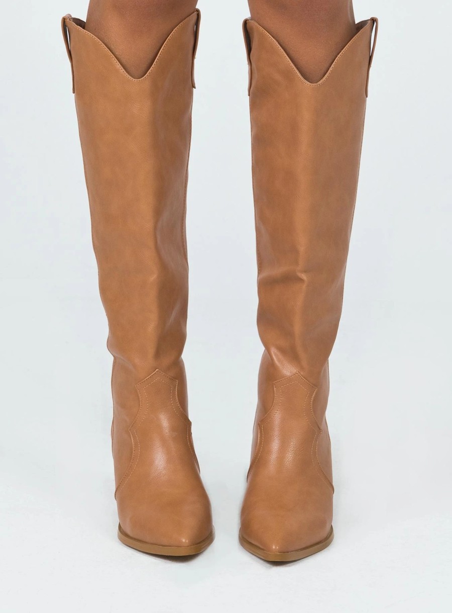 Shoes * | Princess Polly Fairfax Boots Tan