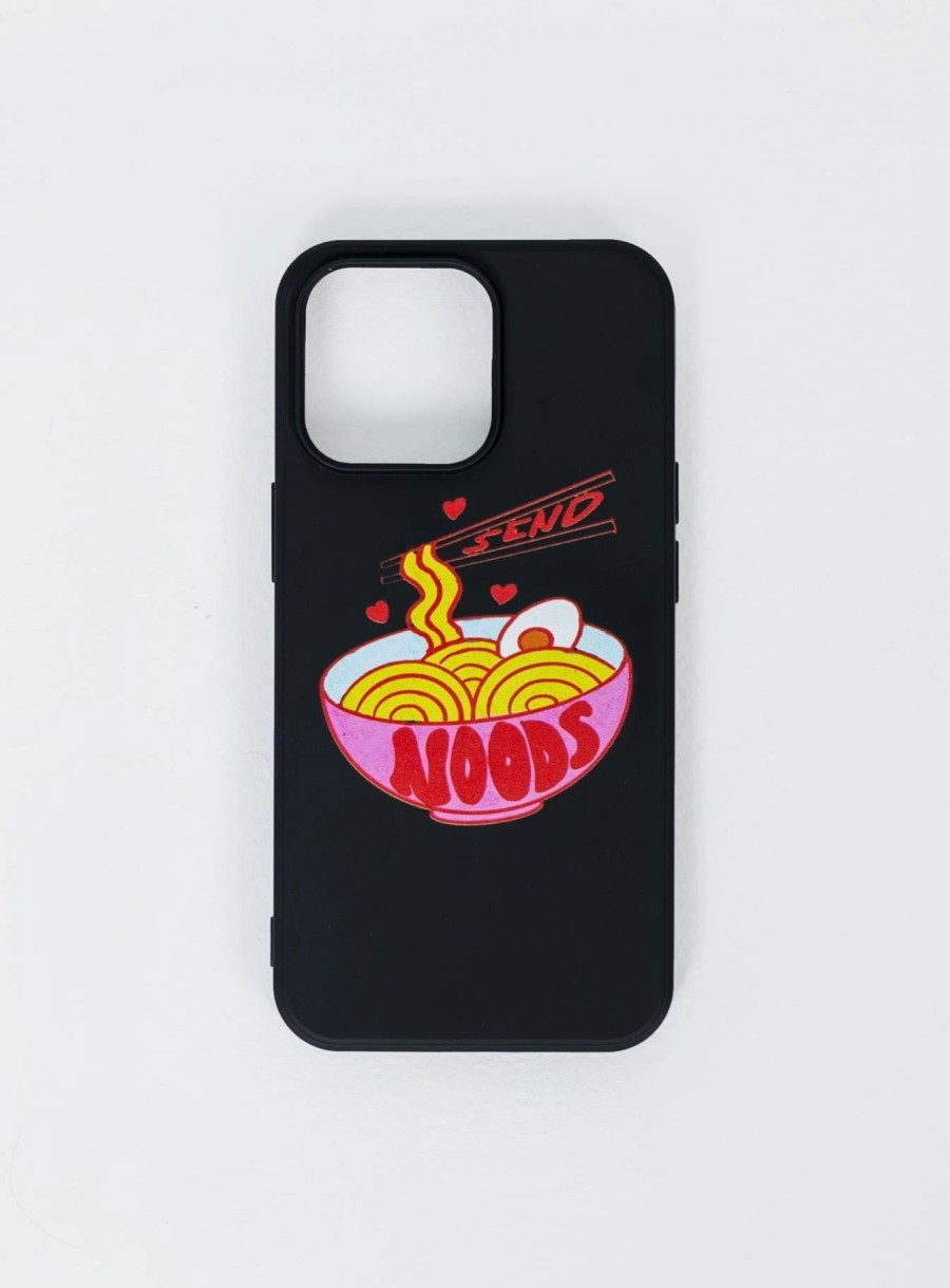 Accessories * | Princess Polly Send Noods Iphone Case Black