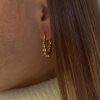 Accessories * | Princess Polly Lower Impact Davey Plated Hoop Earrings Gold