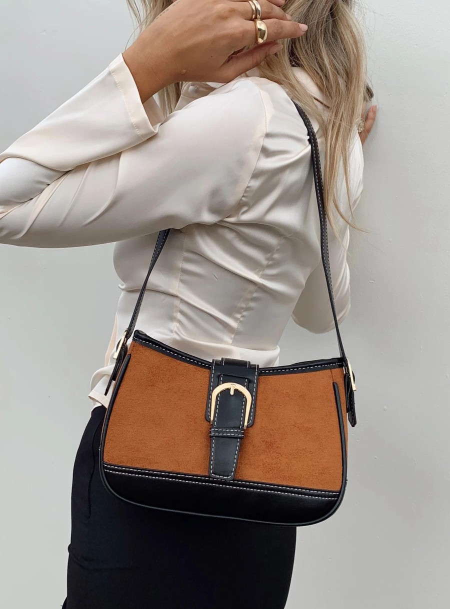 Accessories * | Princess Polly Viera Shoulder Bag / Black Brown