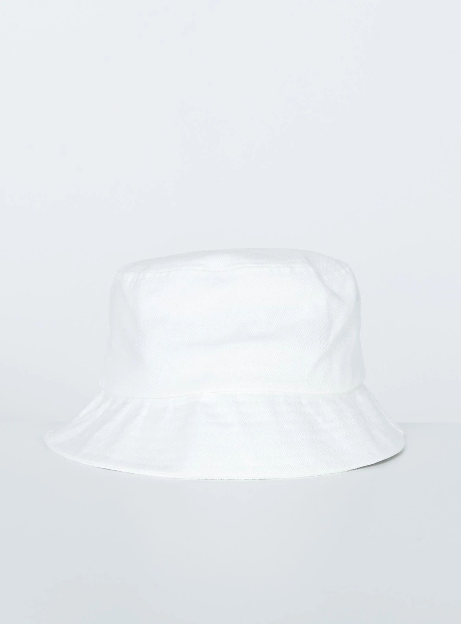 Accessories * | Princess Polly Canvas Bucket Hat White