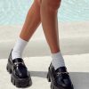 Shoes * | Princess Polly Lower Impact Penny Lane Loafer High Shine Black