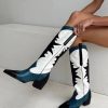 Shoes * | Princess Polly Izzard Western Boot / Navy Black