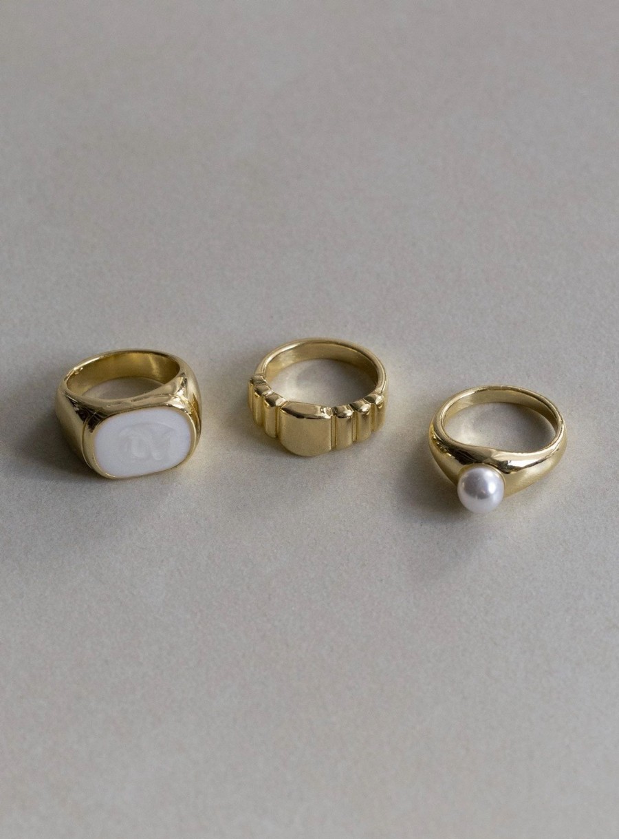 Accessories * | Princess Polly Geyer Ring Pack Gold