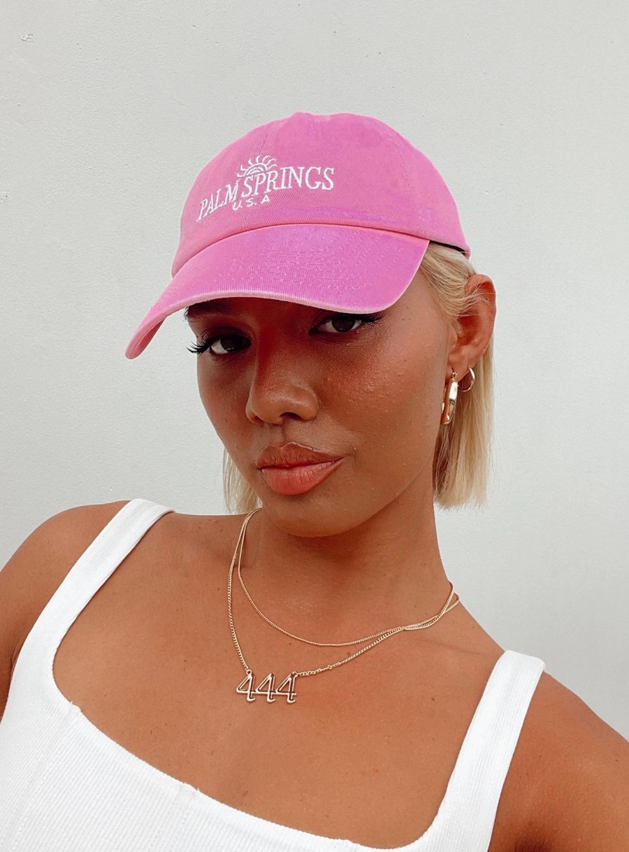 Accessories * | Princess Polly Palm Springs Cap Pink