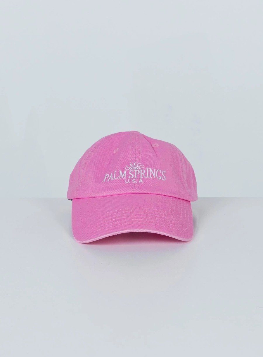 Accessories * | Princess Polly Palm Springs Cap Pink