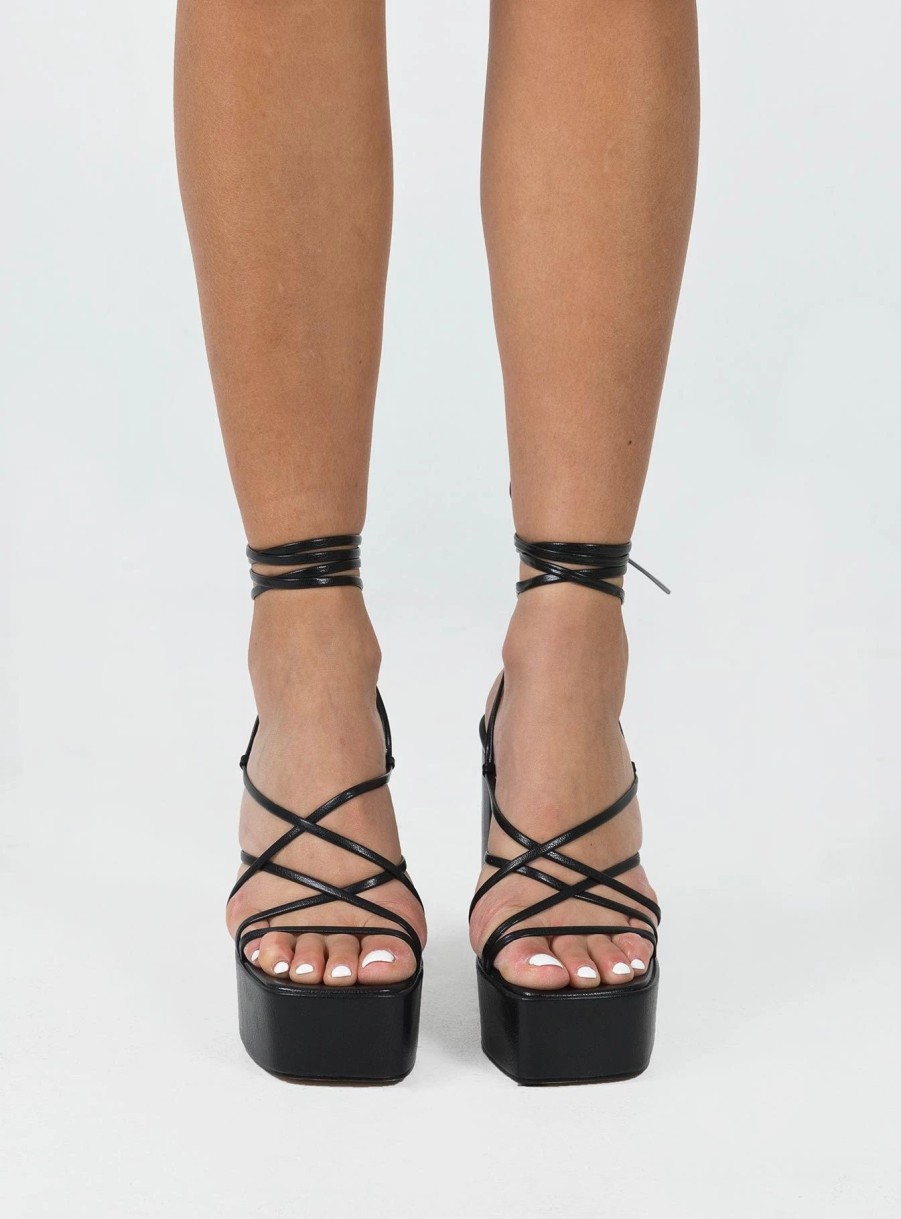 Shoes * | Princess Polly Amato Platform Heels Black