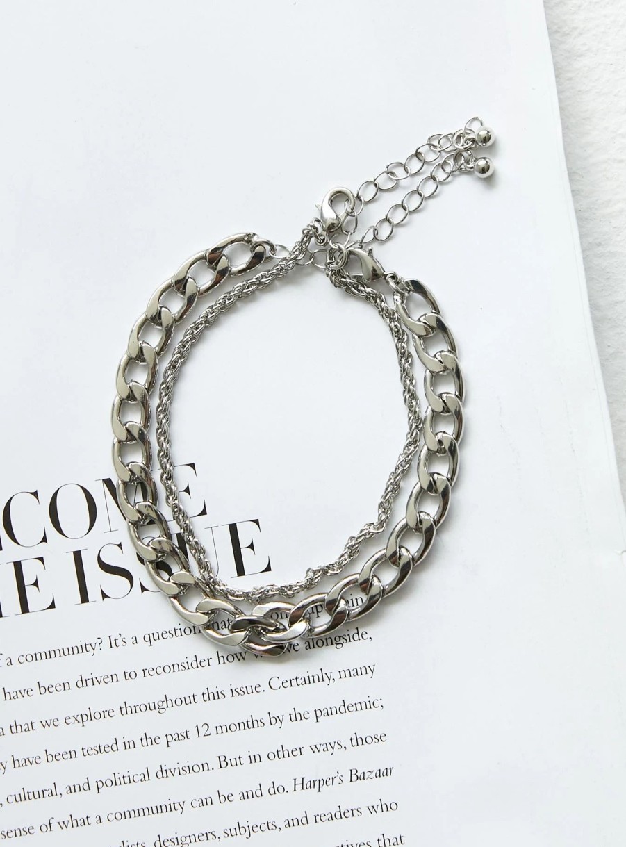 Accessories * | Princess Polly The Lover Bracelet Set Silver