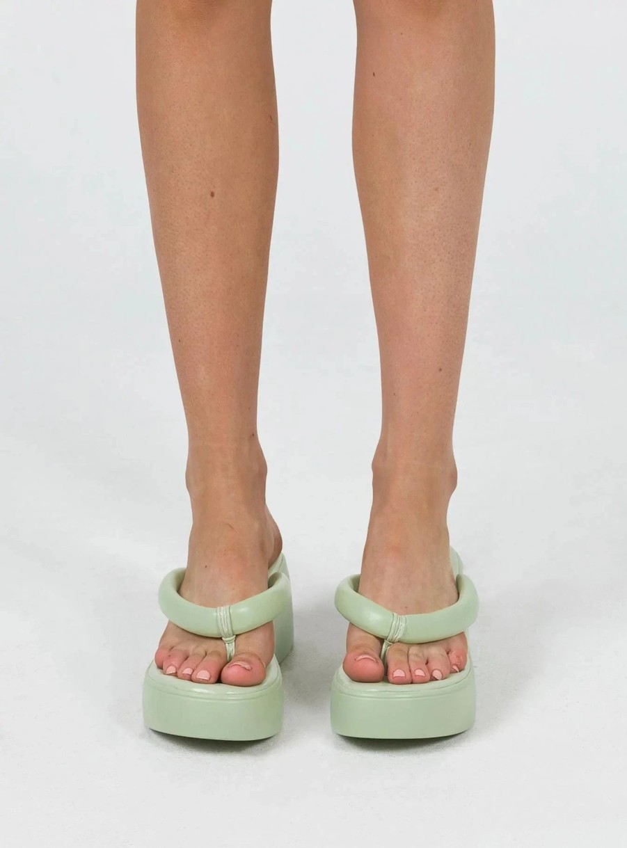 Shoes * | Princess Polly Daylight Platform Sandals Mint Green