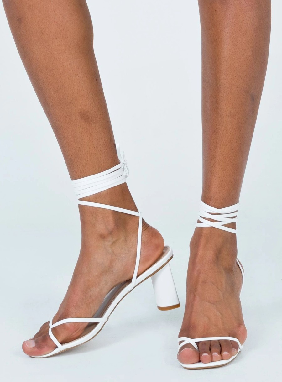 Shoes * | Princess Polly The Lena Heels White