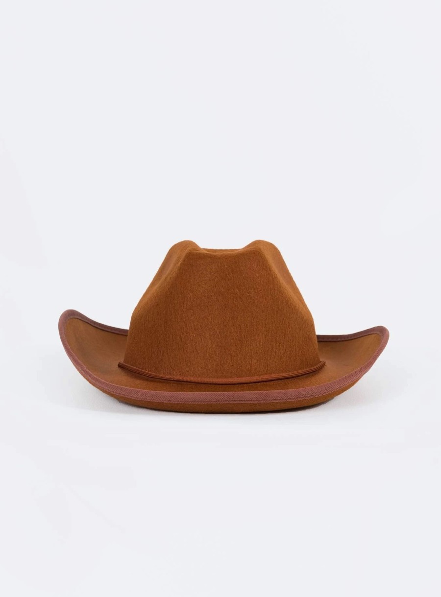 Accessories * | Princess Polly Ella-Rae Cowboy Hat Brown