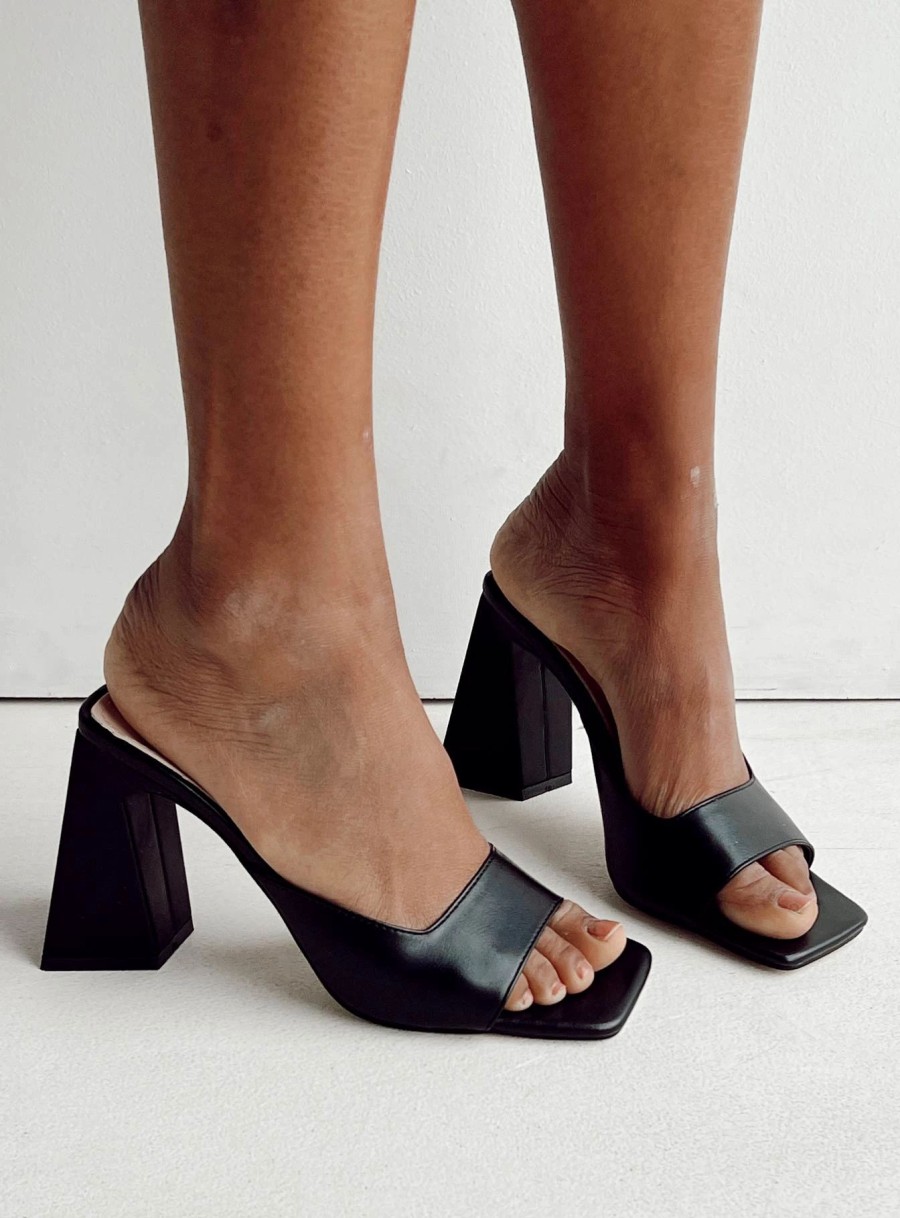 Shoes * | Princess Polly Selva Heels Black