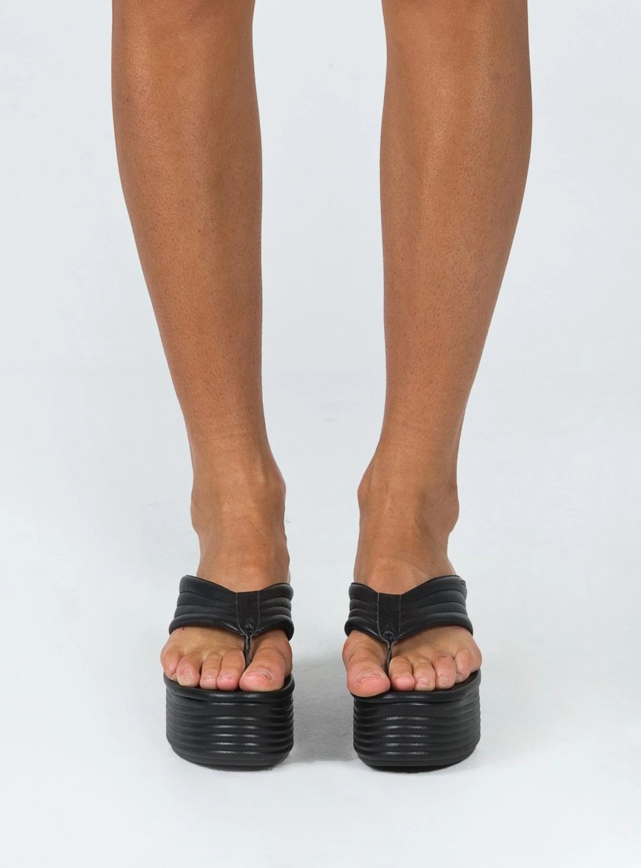 Shoes * | Princess Polly Lola Platform Sandals Black