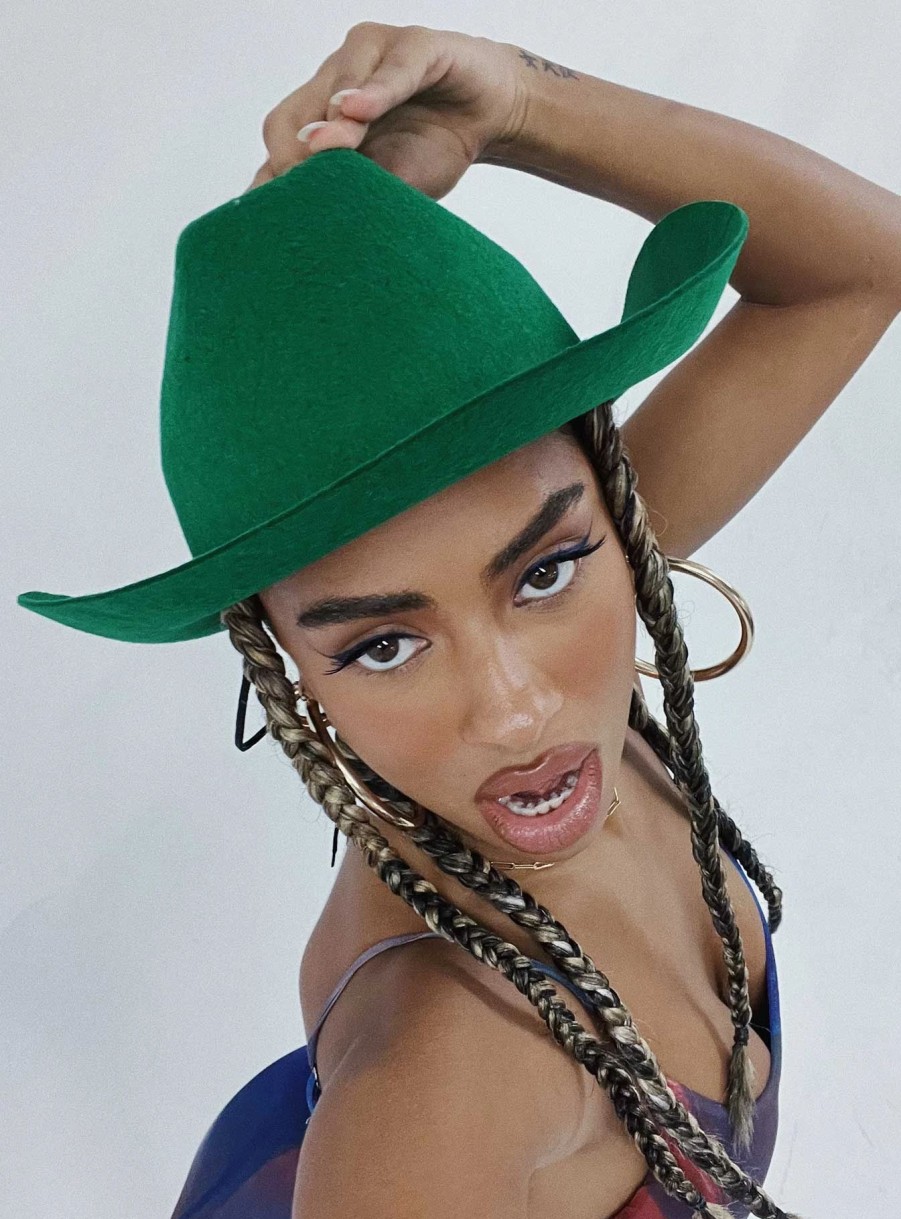 Accessories * | Princess Polly Camino Cowboy Hat Green