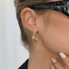 Accessories * | Princess Polly Ritchie Plated Hoop Earrings Gold