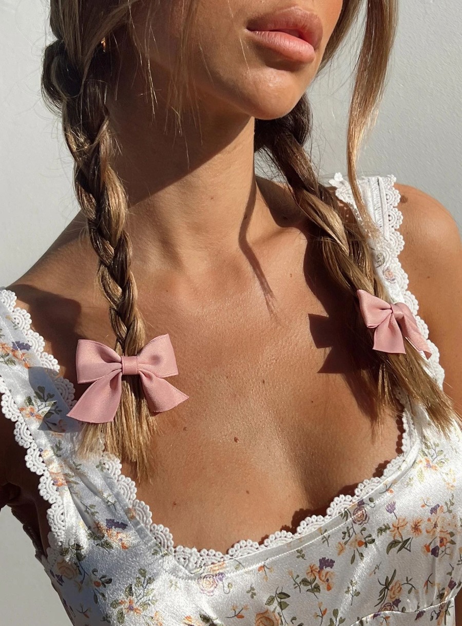 Accessories * | Princess Polly Noelene Hair Bows Pink