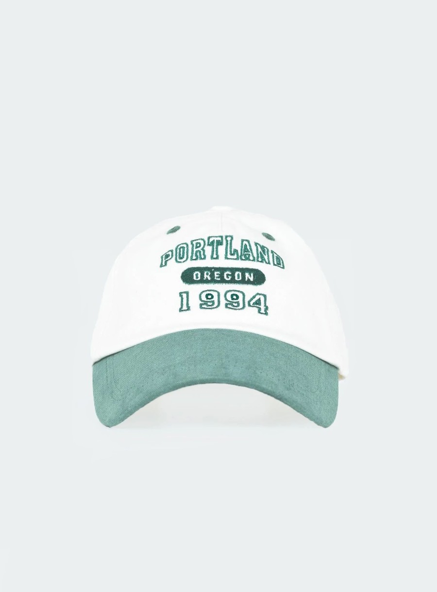 Accessories * | Princess Polly Oregon Cap White / Green