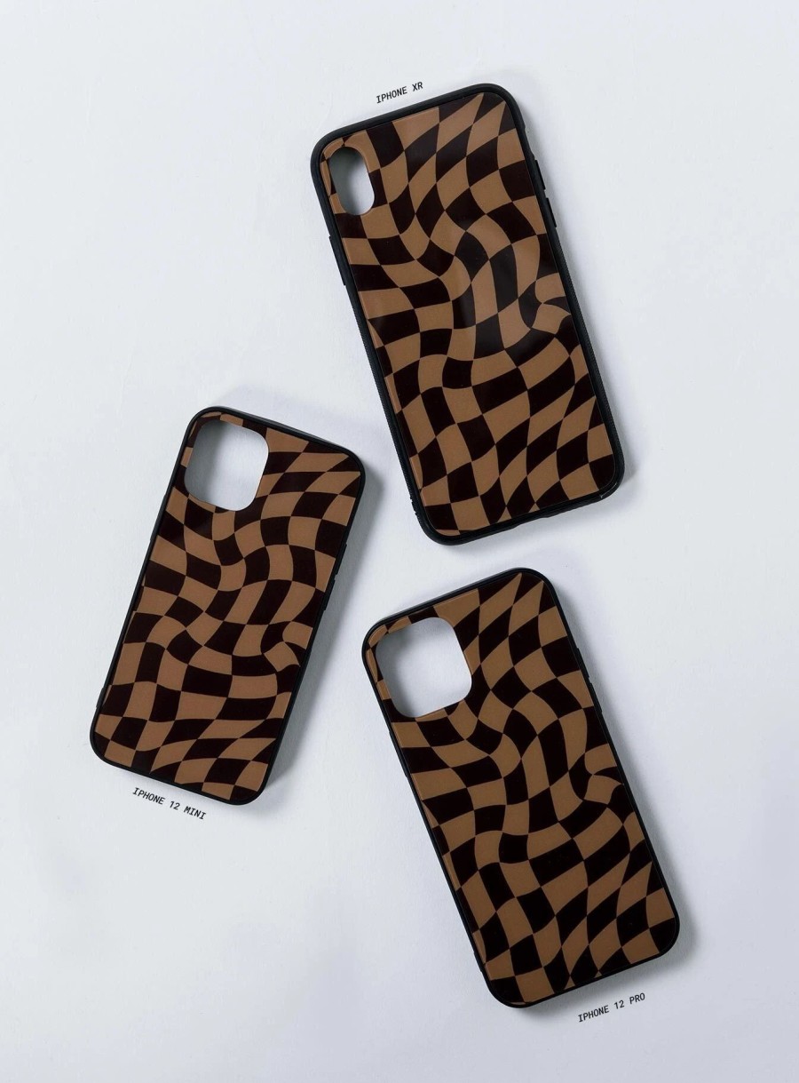 Accessories * | Princess Polly Tunnel Vision Iphone Case Brown