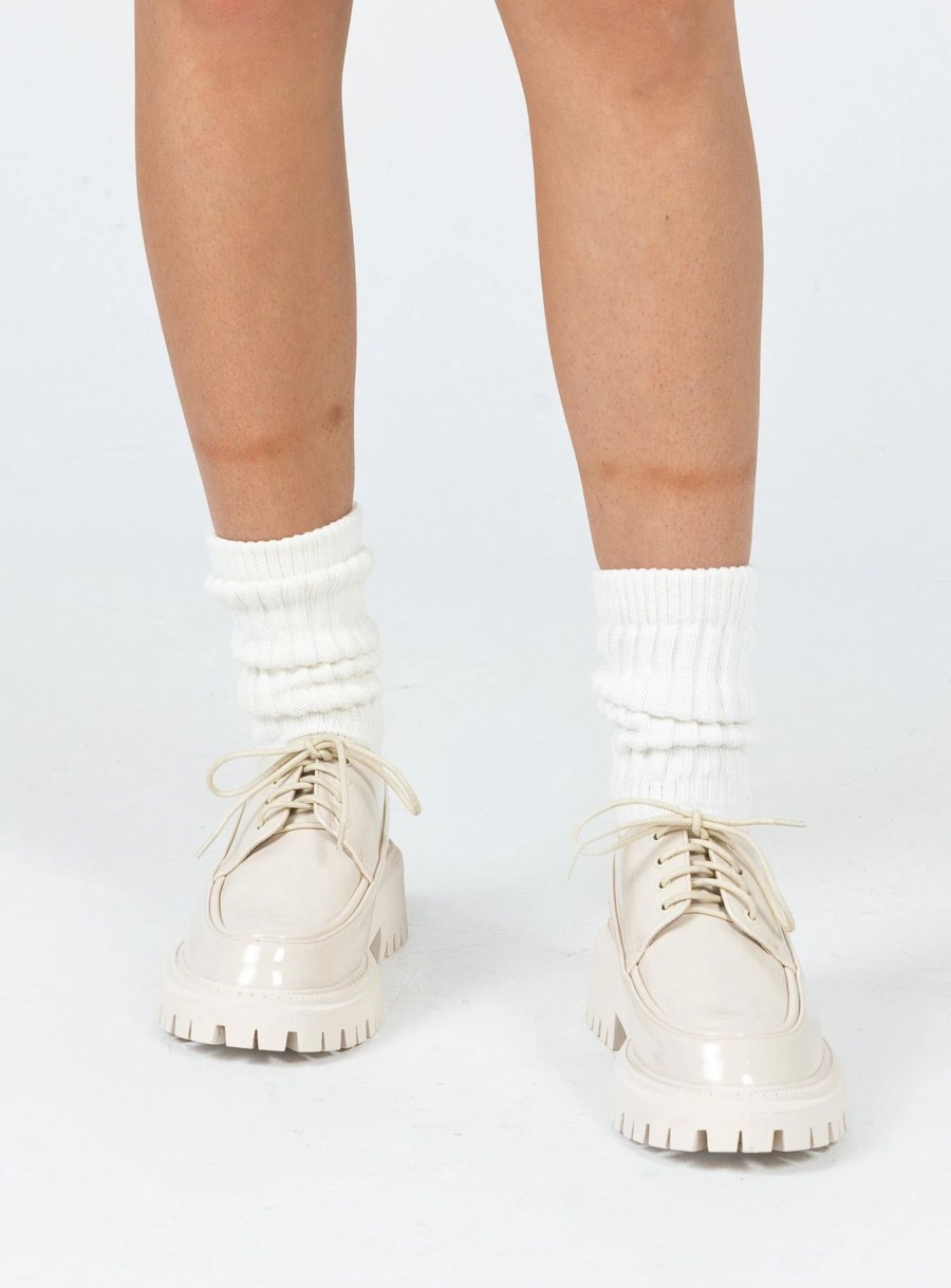 Shoes * | Therapy Exie Flats Off White