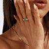 Accessories * | Princess Polly Eternal Gold Plated Ring Gold / Green