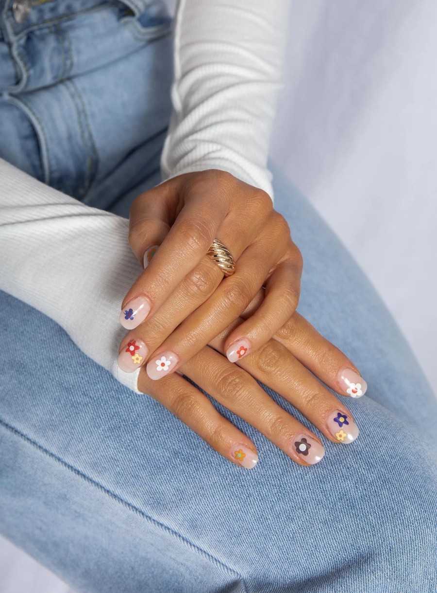 Accessories * | Princess Polly Little Flower Nail Stickers Multi