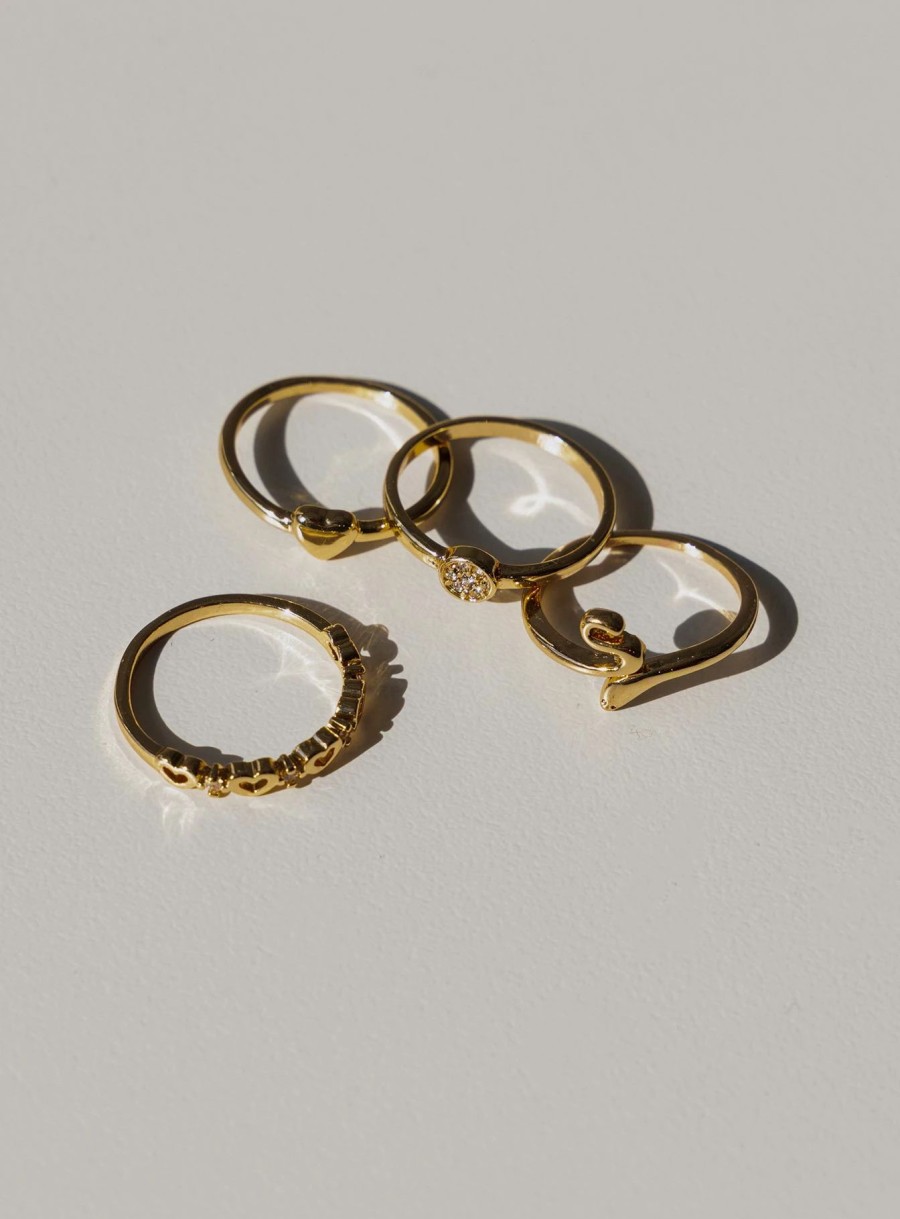 Accessories * | Princess Polly Pardo Ring Pack Gold