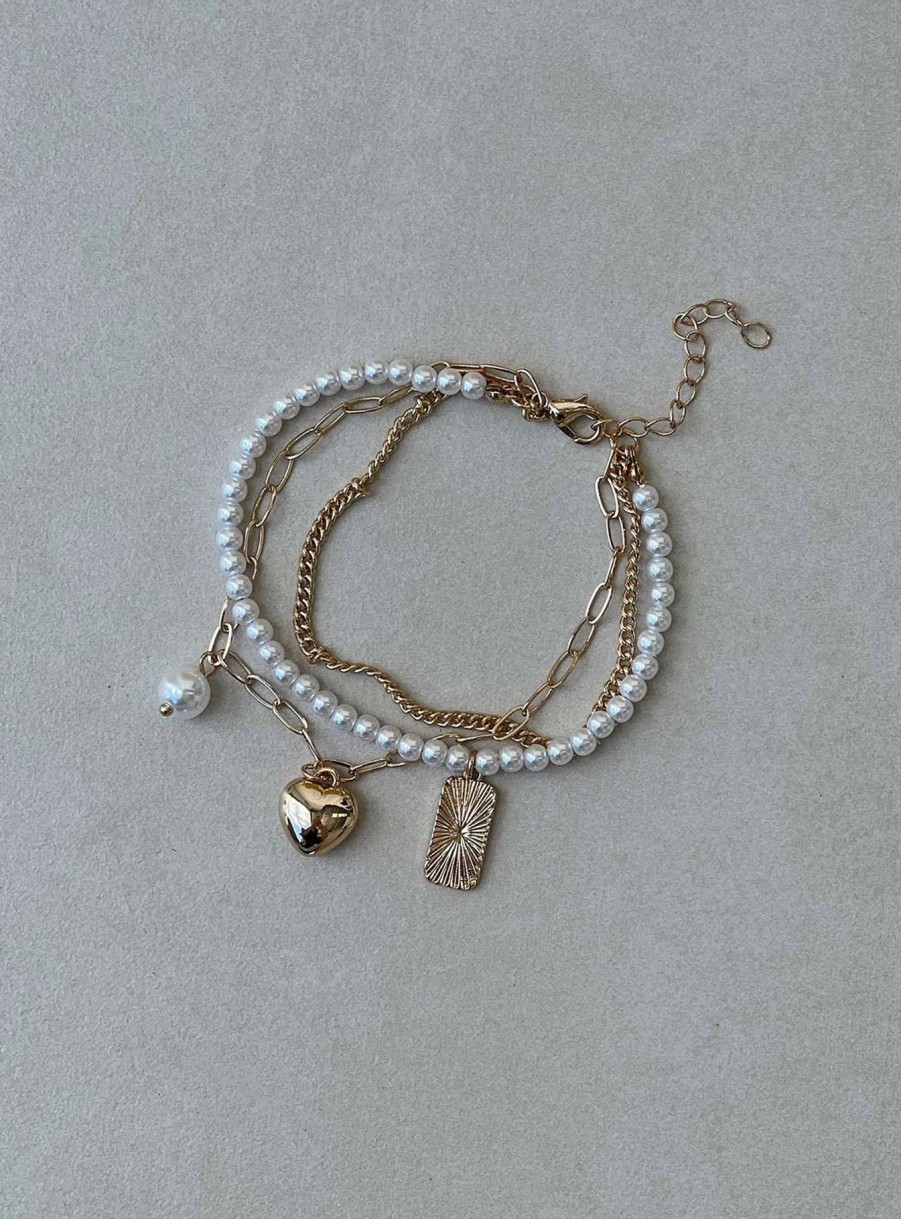 Accessories * | Princess Polly Daintree Charm Bracelet Gold