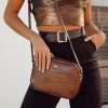 Accessories * | Peta And Jain Peta & Jain Gracie Shoulder Bag Croc Chocolate