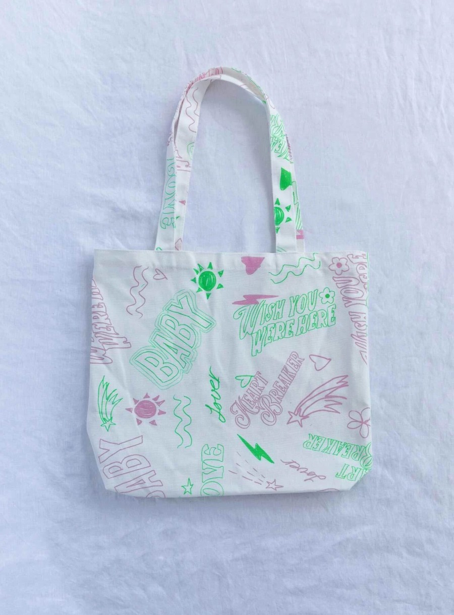 Accessories * | Princess Polly Heart Breaker Tote / Multi White