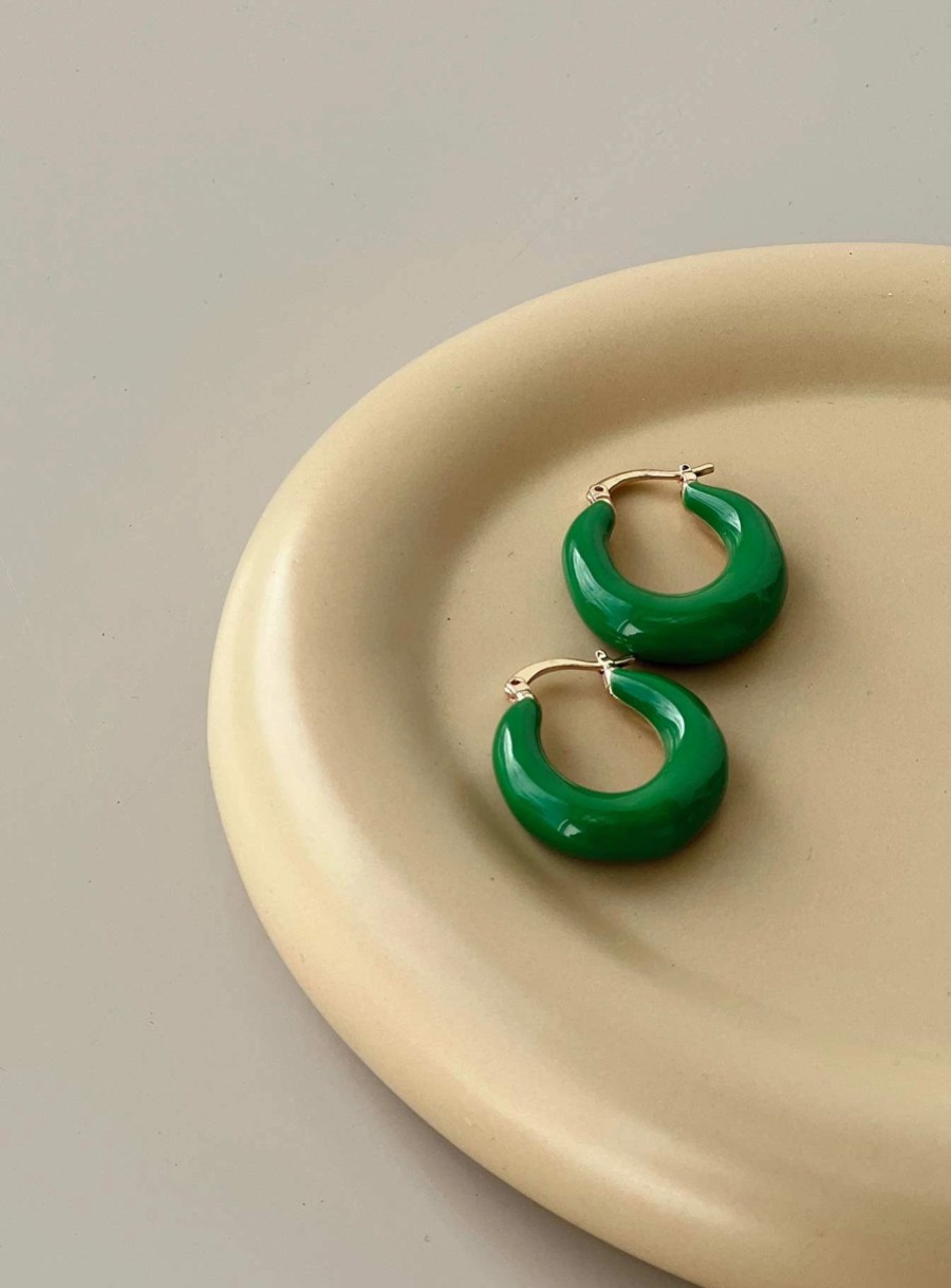 Accessories * | Princess Polly Lower Impact Mallow Earrings Green