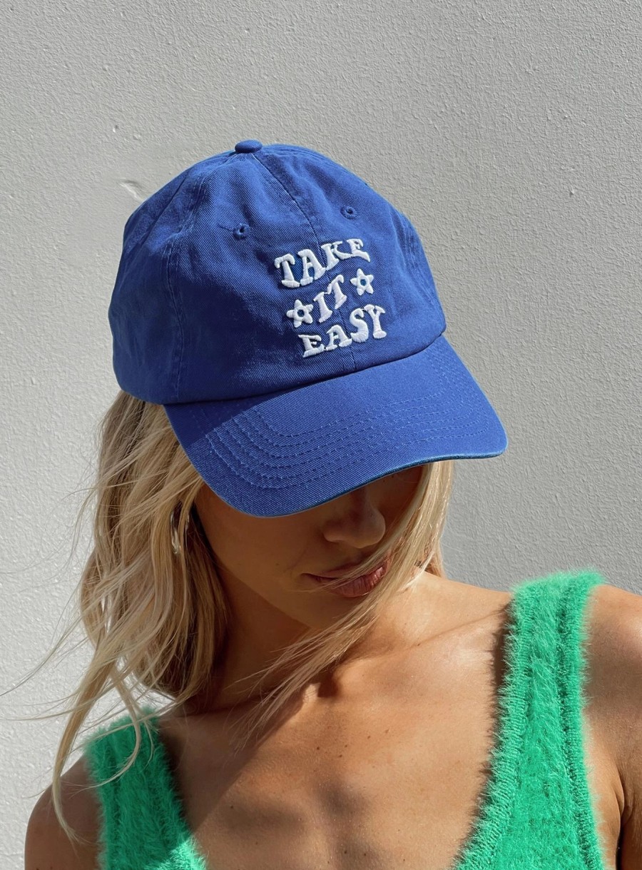 Accessories * | Princess Polly Take It Easy Dad Cap Blue