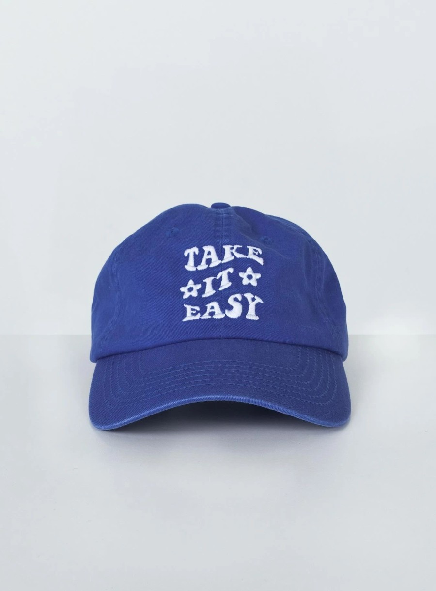 Accessories * | Princess Polly Take It Easy Dad Cap Blue