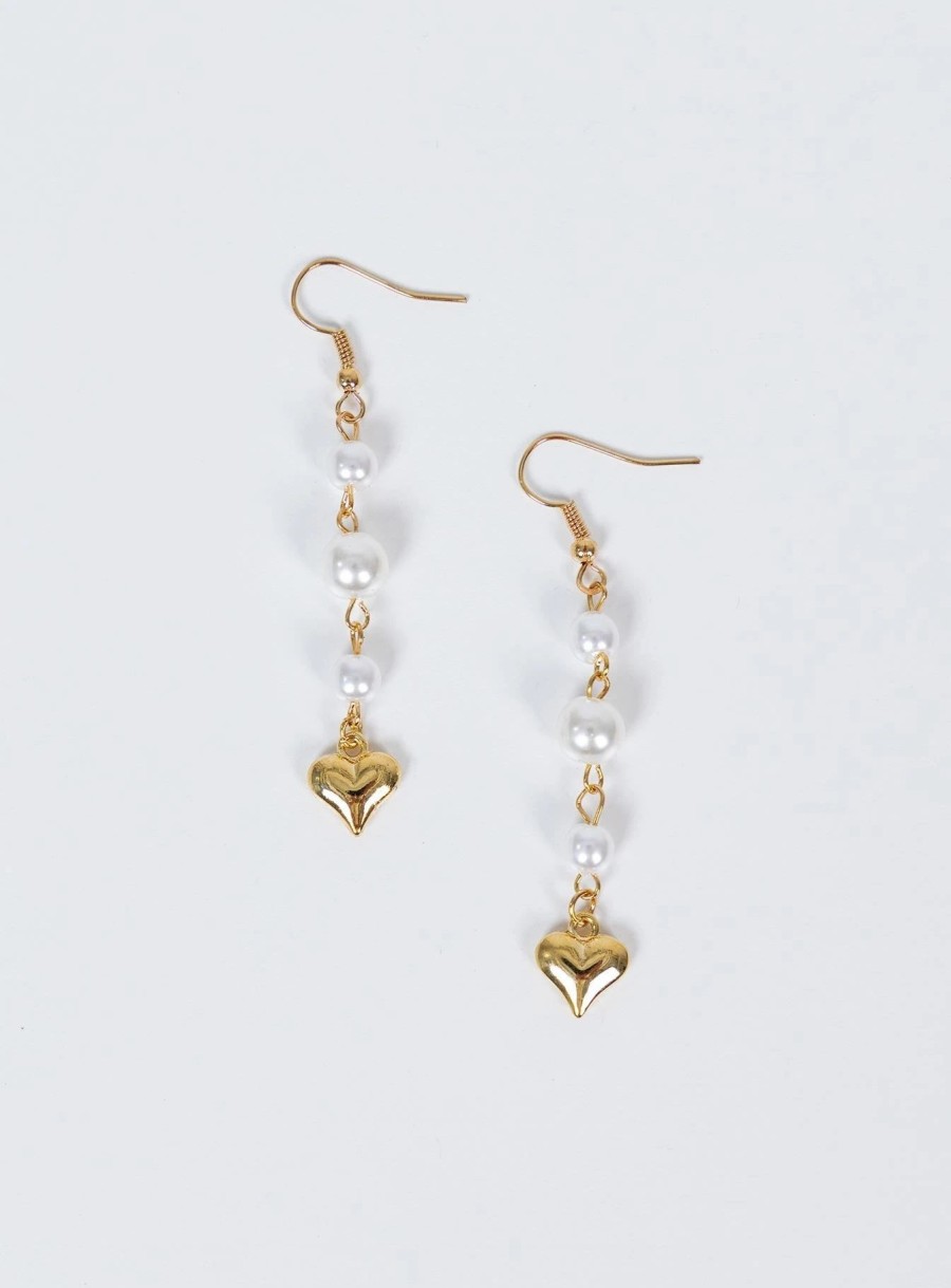 Accessories * | Princess Polly Parrilla Earrings / White Gold