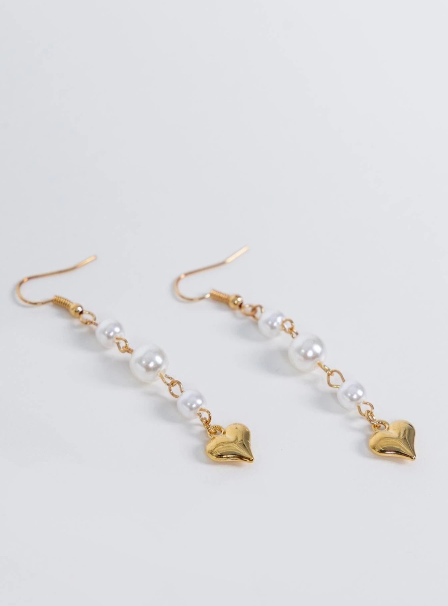 Accessories * | Princess Polly Parrilla Earrings / White Gold