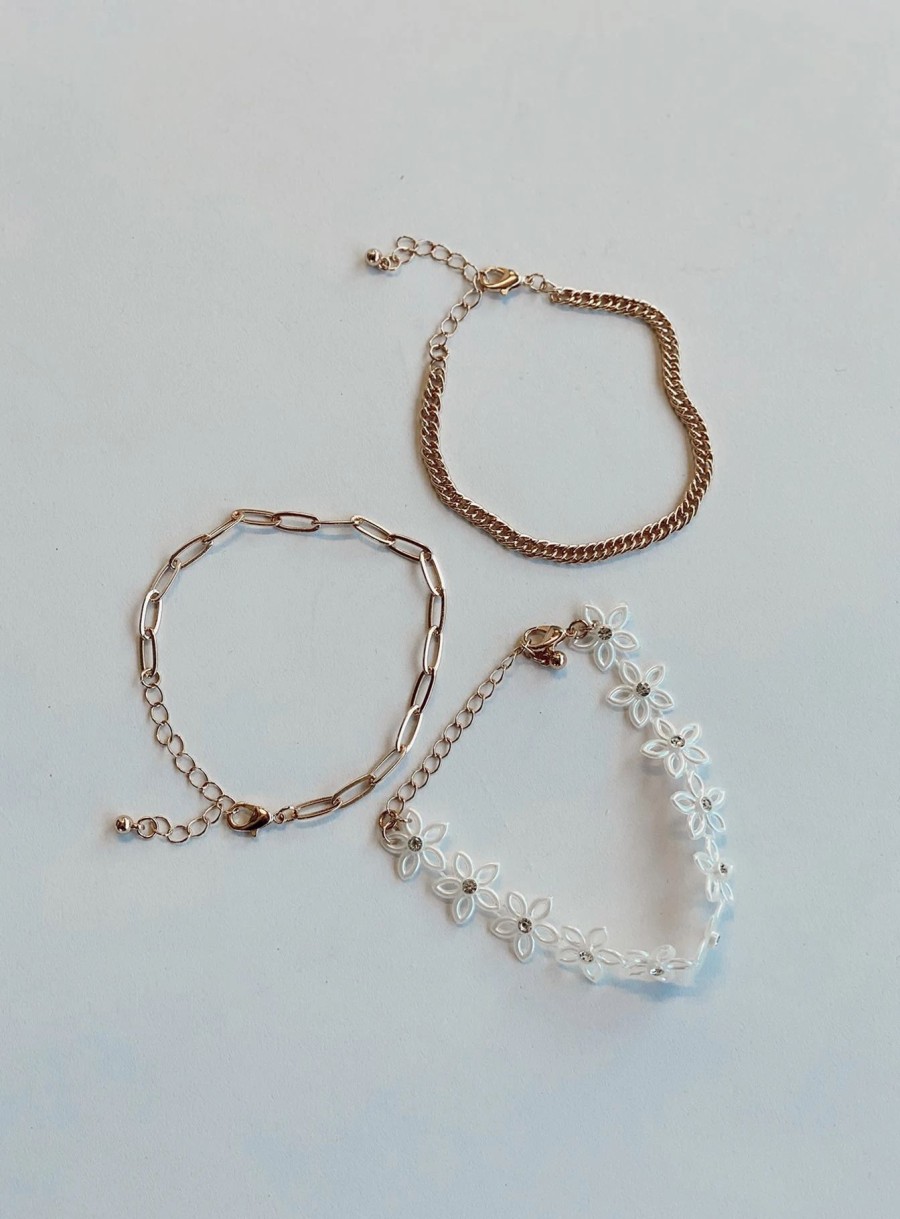 Accessories * | Princess Polly Treva Bracelet / White Gold