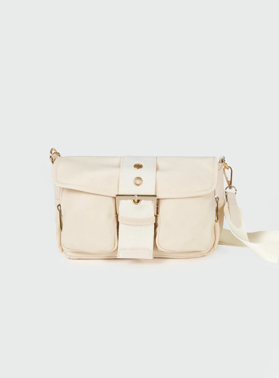 Accessories * | Princess Polly Matney Buckle Crossbody Bag Cream