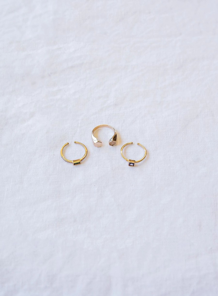 Accessories * | Princess Polly Fandom Ring Pack Gold