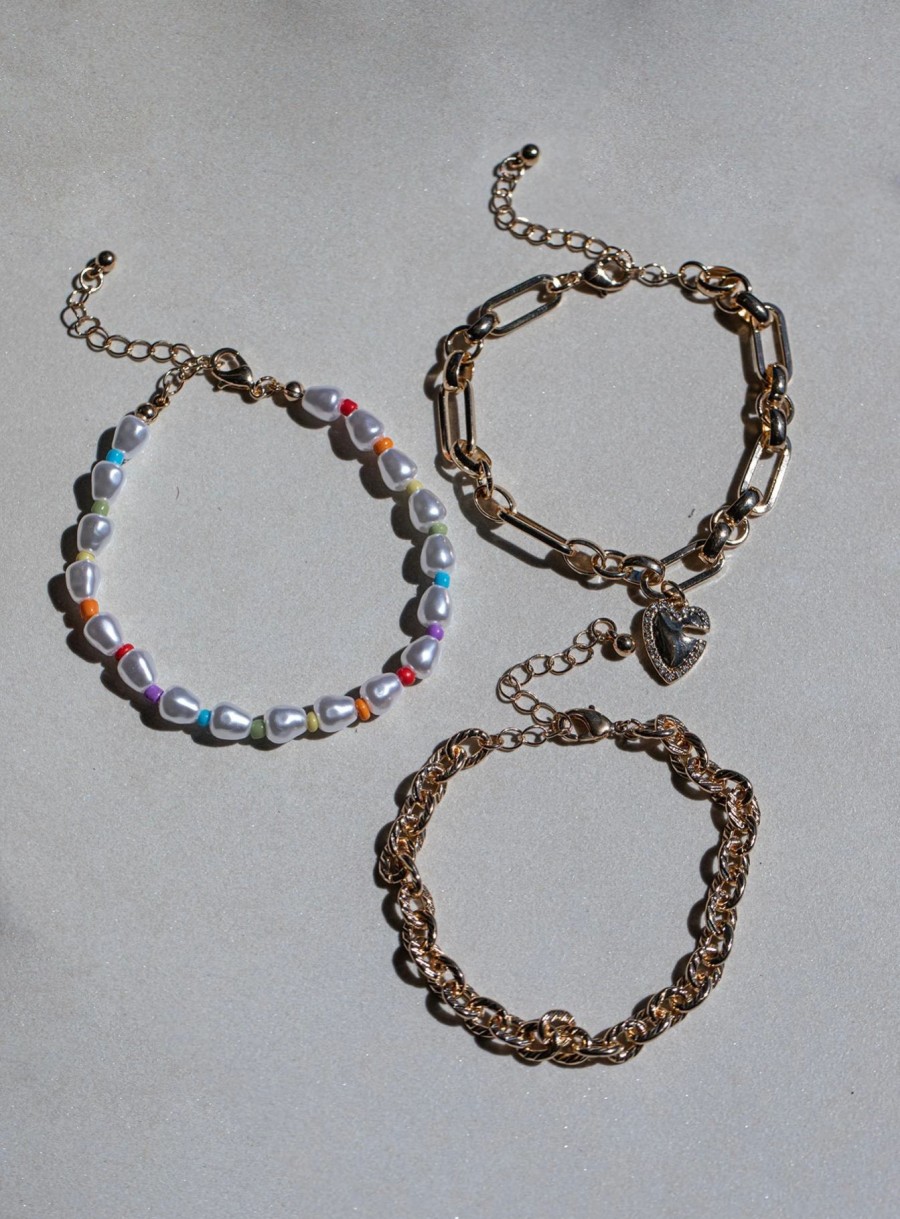 Accessories * | Princess Polly Bardwell Bracelet Pack / Multi Gold