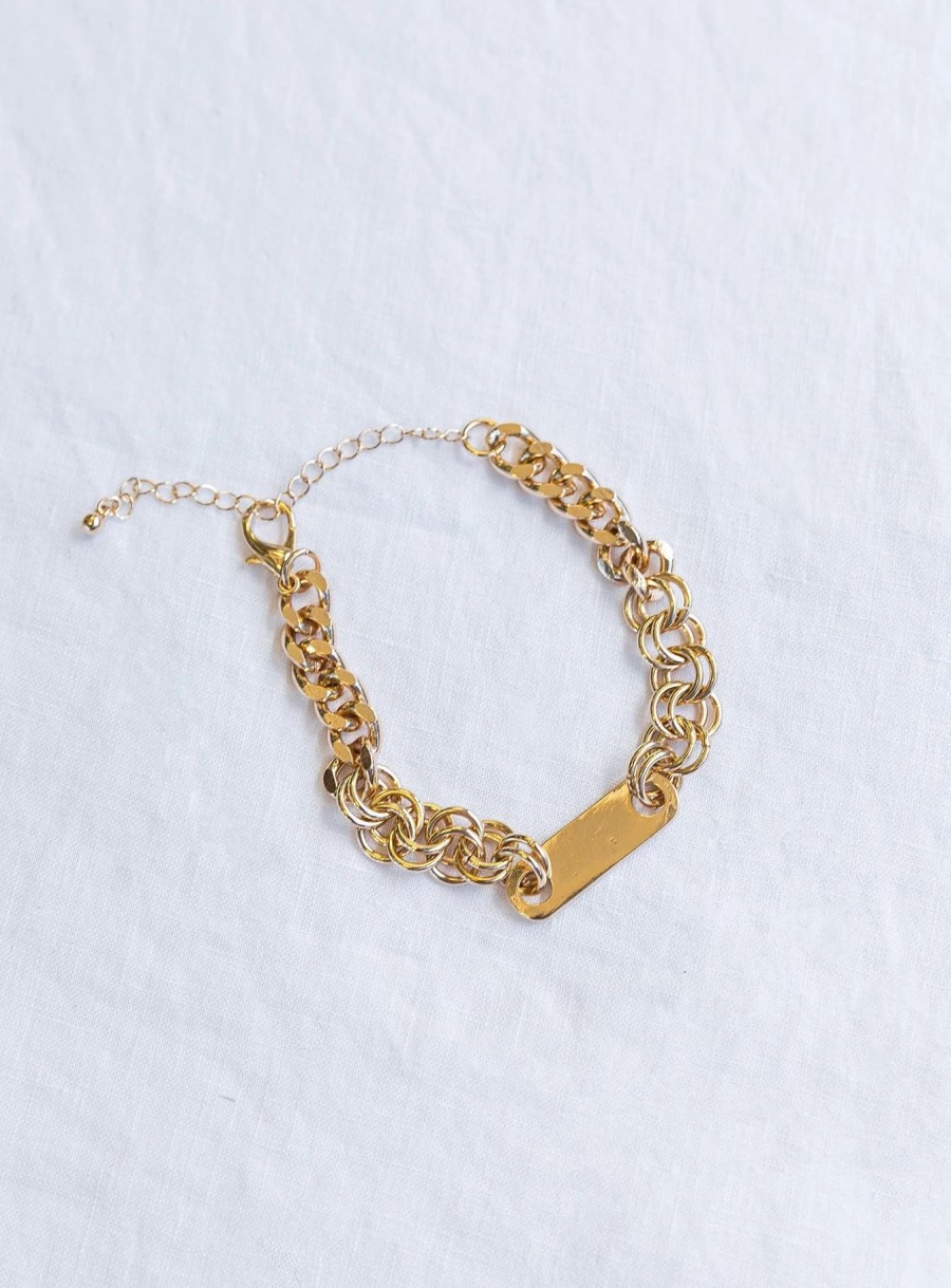 Accessories * | Princess Polly Lower Impact Bateman Bracelet Gold