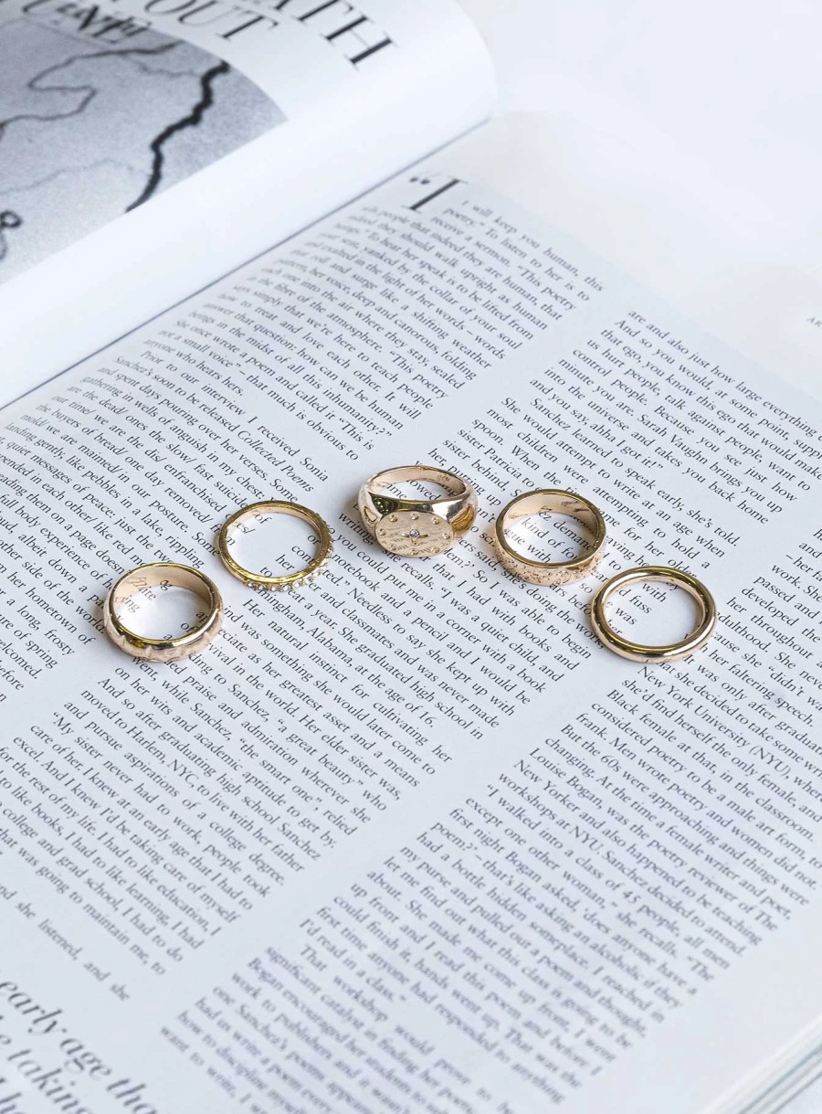 Accessories * | Princess Polly Lower Impact Dever Ring Pack Gold