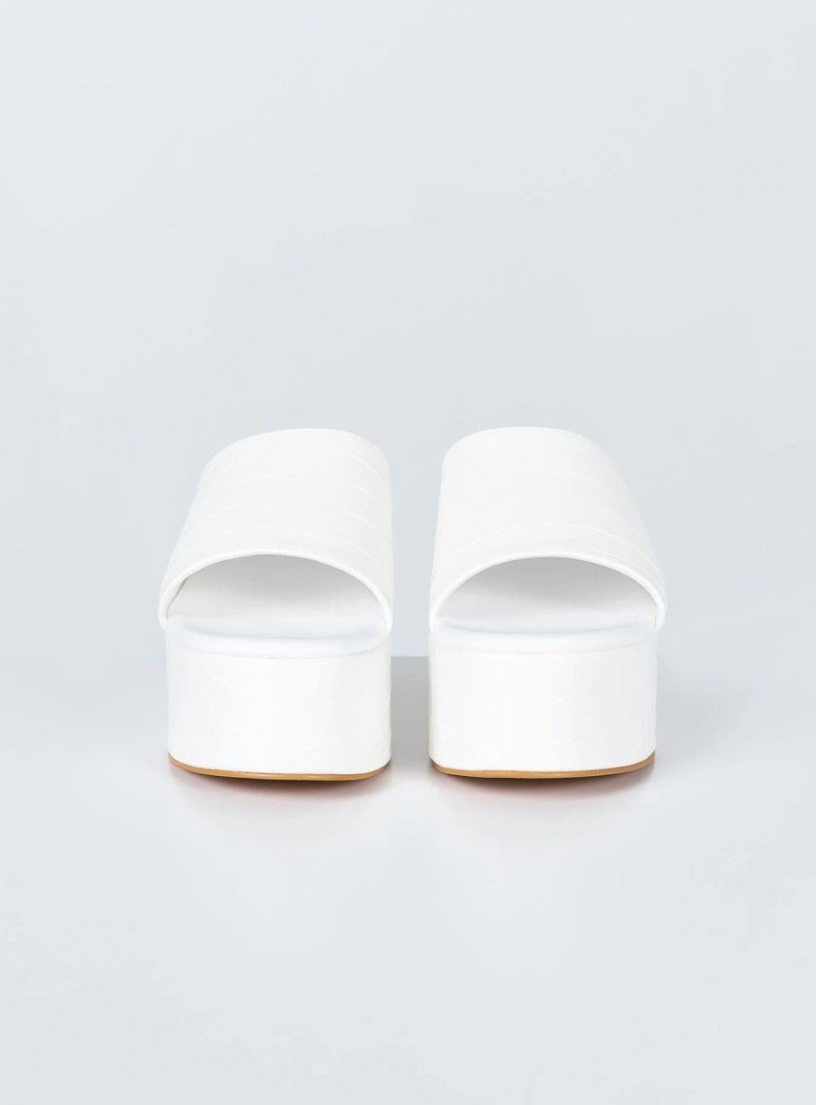 Shoes * | Princess Polly Austin Heels White Croc