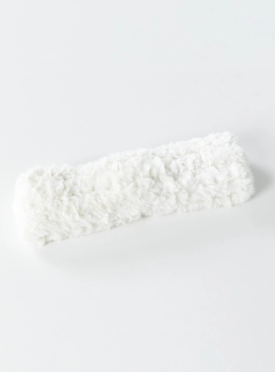 Accessories * | Princess Polly Sabara Fluffy Headband Cream