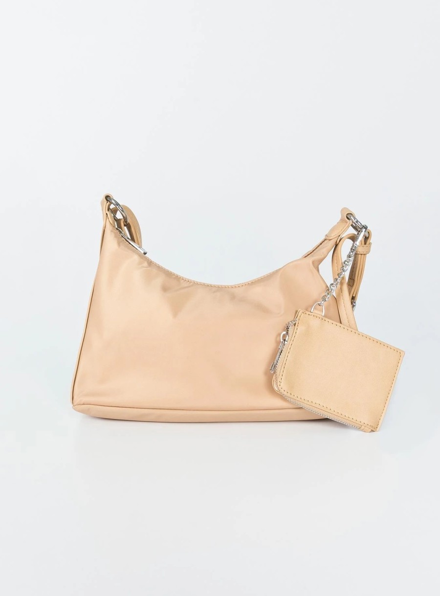 Accessories * | Princess Polly Pepa Nylon Crossbody Bag Beige