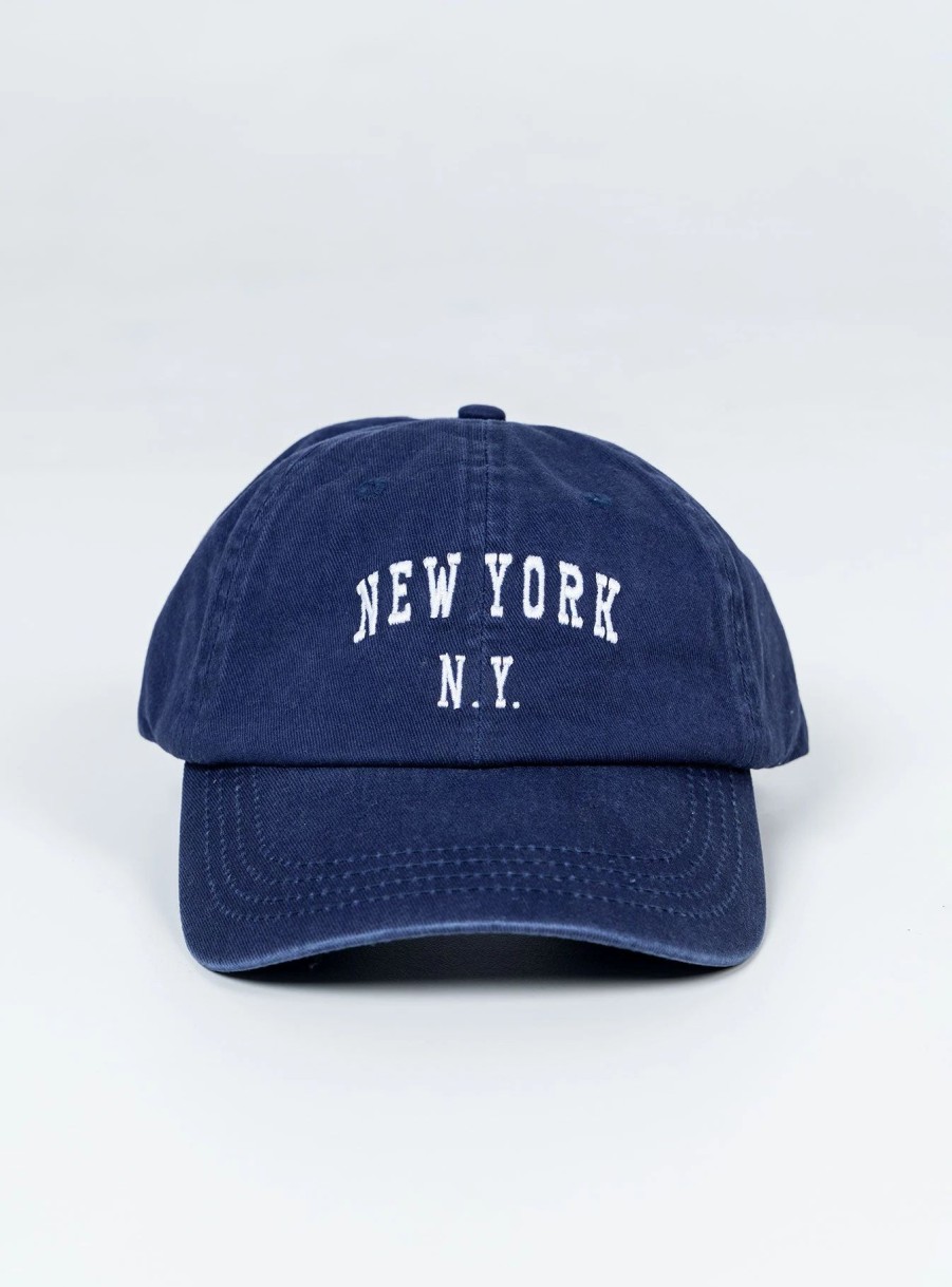 Accessories * | Princess Polly New York Dad Cap Blue