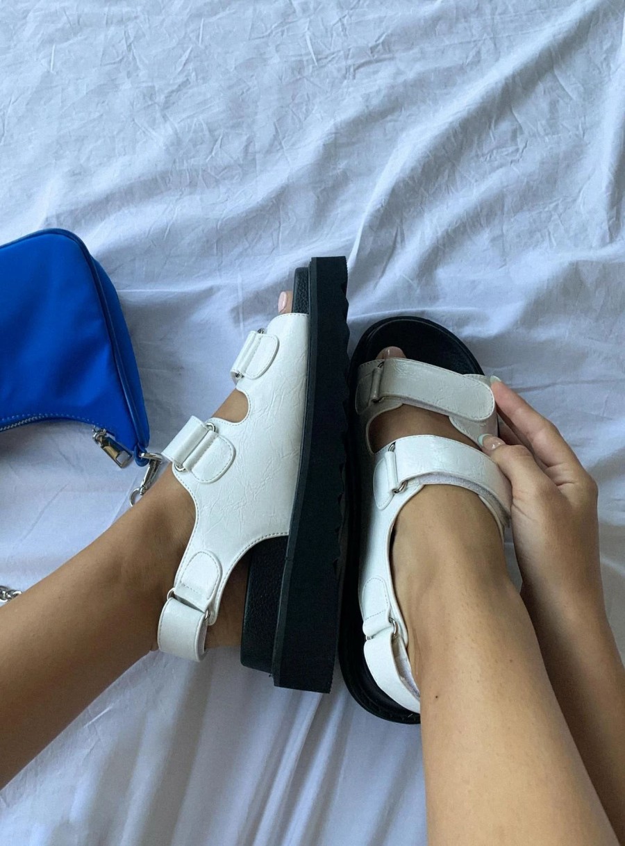 Shoes * | Princess Polly Rue Chunky Sandals White