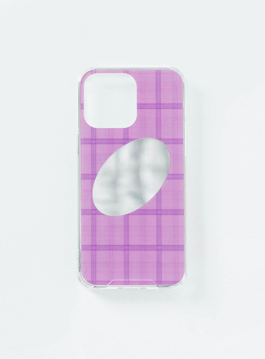 Accessories * | Princess Polly Mirror Me Iphone Case Pink Check