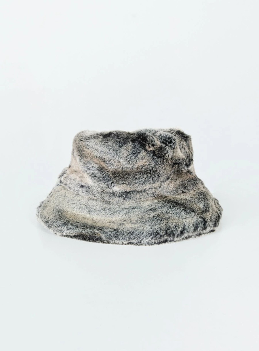 Accessories * | Princess Polly Delvey Fluffy Hat Grey