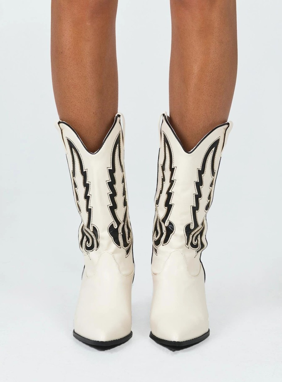 Shoes * | Billini Norva Boots Bone / Black